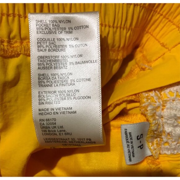 BDG Jess Yellow Nylon Track Pants w Lace Button Sides Urban Outfitters Sz S - Picture 7 of 7